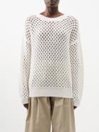 Le Kasha - Fex Open-work Organic-cashmere Sweater - Womens - White