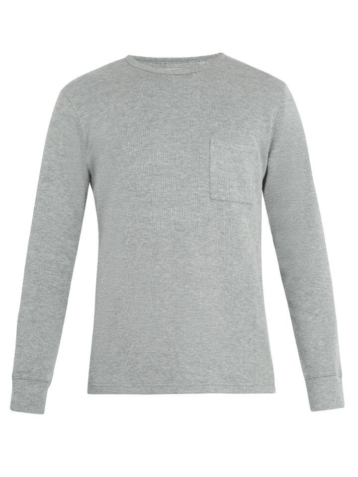 Saturdays Nyc James Long-sleeved Cotton-blend T-shirt