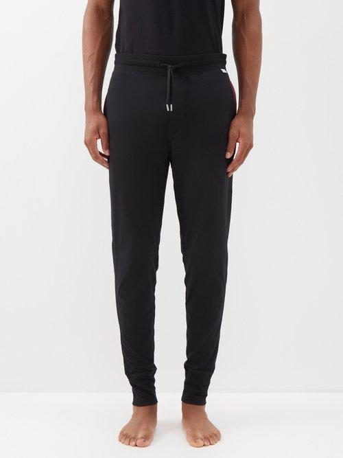 Paul Smith - Striped Cotton-jersey Pyjama Trousers - Mens - Black