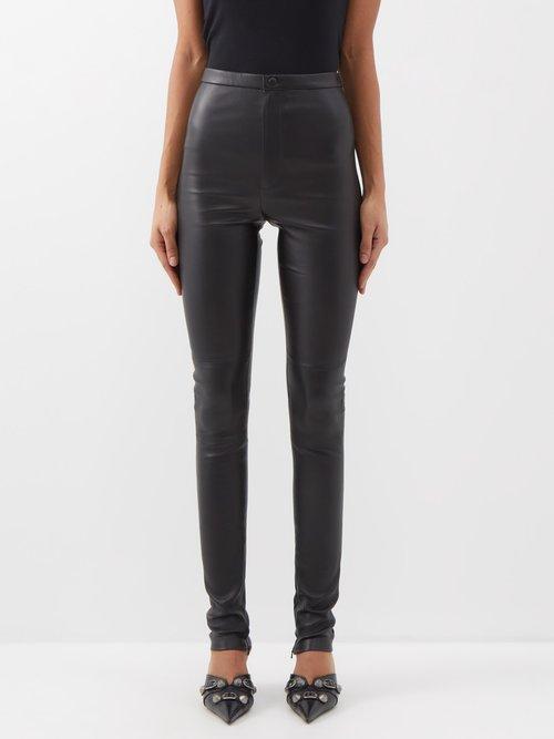Wardrobe.nyc Wardrobe. Nyc - Slim-leg Leather Trousers - Womens - Black