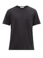 Maison Kitsun - Fox-pocket Cotton-jersey T-shirt - Mens - Black