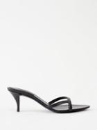 Saint Laurent - Carla 60 Leather Sandals - Womens - Black