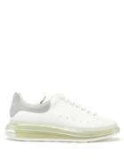 Alexander Mcqueen - Translucent Exaggerated-sole Leather Trainers - Mens - White