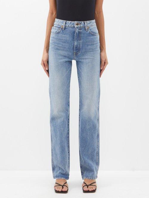 Khaite - Danielle High-rise Straight-leg Jeans - Womens - Denim