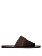 Matchesfashion.com O'keeffe - Bi Colour Suede Sandals - Mens - Grey Multi