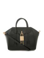 Givenchy - Antigona Lock Mini Leather Shoulder Bag - Womens - Dark Green