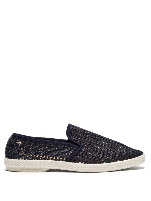 Matchesfashion.com Rivieras - Nice Matin Woven Loafers - Mens - Blue