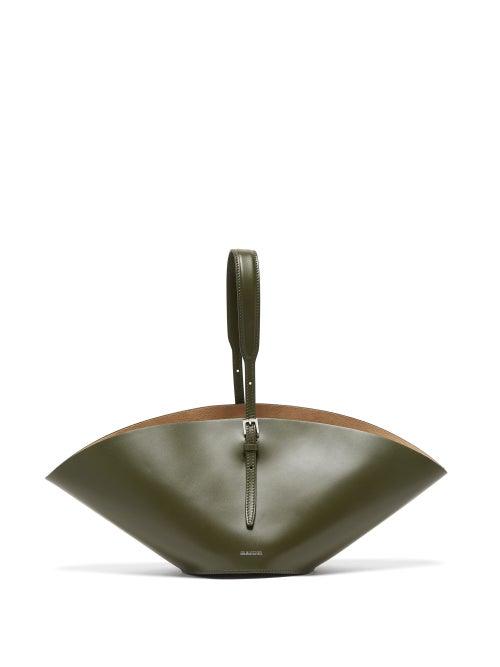 Matchesfashion.com Jil Sander - Sombrero Small Leather Tote Bag - Womens - Khaki