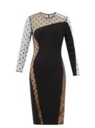 Matchesfashion.com Stella Mccartney - Arielle Cady And Polka-dot-flocked Tulle Dress - Womens - Black