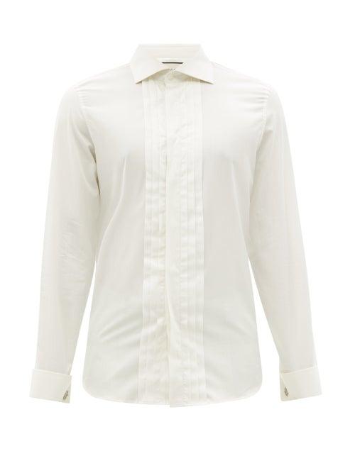Gucci - Pintucked-placket Cotton-poplin Shirt - Mens - White