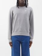 Acne Studios - Face-patch Cotton Sweatshirt - Mens - Grey