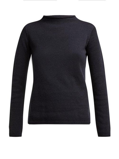 Matchesfashion.com S Max Mara - Oglio Sweater - Womens - Navy