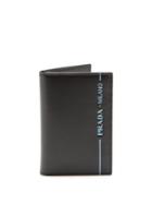 Matchesfashion.com Prada - Logo Print Bi Fold Cardholder - Mens - Black