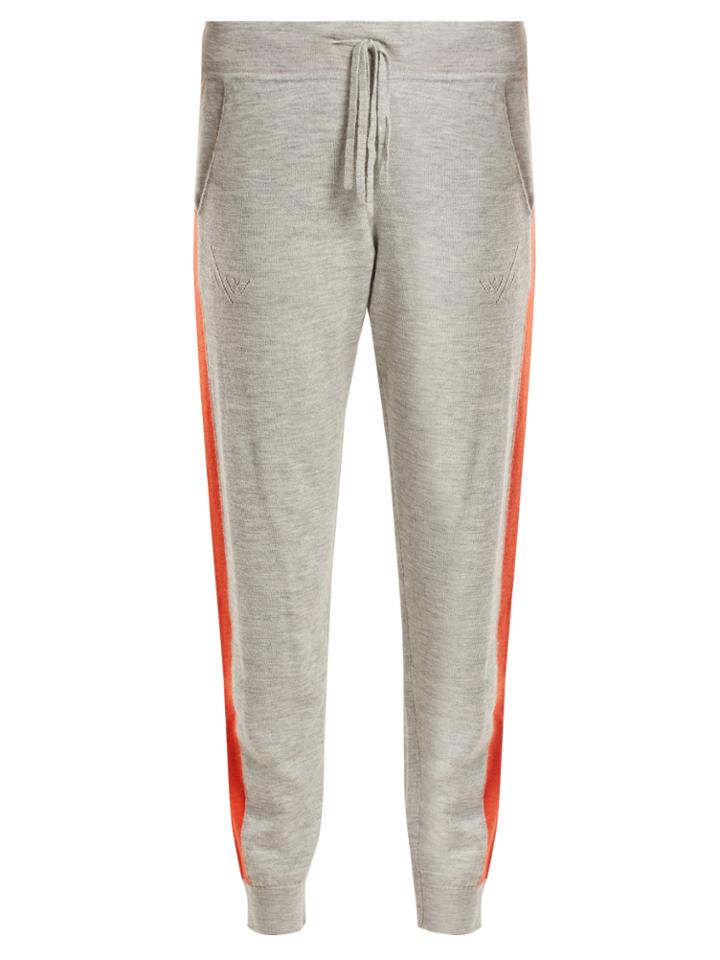 Amanda Wakeley Aldridge Side-stripe Cashmere Track Pants