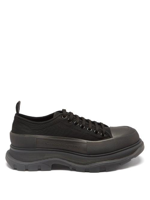 Alexander Mcqueen - Tread Slick Chunky-sole Canvas Trainers - Mens - Black Multi