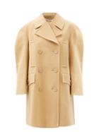 Matchesfashion.com Givenchy - Double-breasted Felted-wool Pea Coat - Womens - Camel