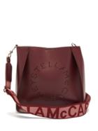 Matchesfashion.com Stella Mccartney - Logo Strap Faux Leather Cross Body Bag - Womens - Burgundy