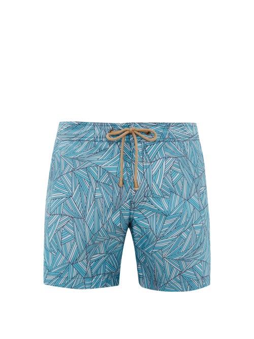 Matchesfashion.com Thorsun - Titan Graphic Print Swim Shorts - Mens - Blue Multi