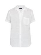 Matchesfashion.com Thom Sweeney - Rathin Short Sleeved Linen Shirt - Mens - White