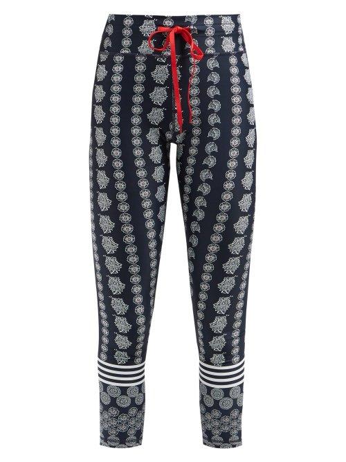 Matchesfashion.com The Upside - Daisy Chain Floral Print Cropped Leggings - Womens - Navy Print