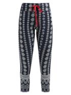 Matchesfashion.com The Upside - Daisy Chain Floral Print Cropped Leggings - Womens - Navy Print