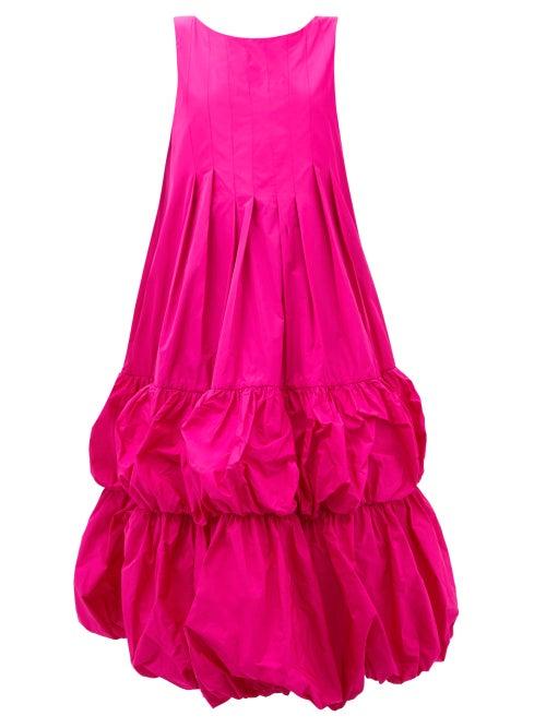 Molly Goddard - Viv Tiered Bubble-hem Taffeta Dress - Womens - Pink