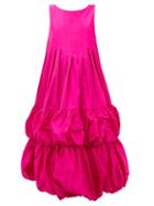 Molly Goddard - Viv Tiered Bubble-hem Taffeta Dress - Womens - Pink