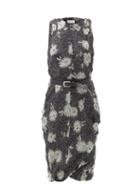 Matchesfashion.com Raey - Belted Floral-print Silk-chiffon Dress - Womens - Black Print
