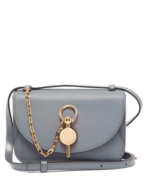 Matchesfashion.com Jw Anderson - Keyts Mini Leather Cross Body Bag - Womens - Dark Grey
