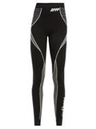 Matchesfashion.com Off-white - Off Waist Panel Stretch Leggings - Womens - Black White