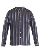 Oliver Spencer Granddad-collar Linen Shirt