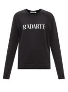 Radarte - Logo-print Jersey Sweatshirt - Womens - Black