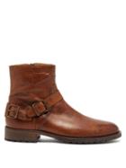 Matchesfashion.com Belstaff - Trialmaster Buckled Leather Boots - Mens - Brown