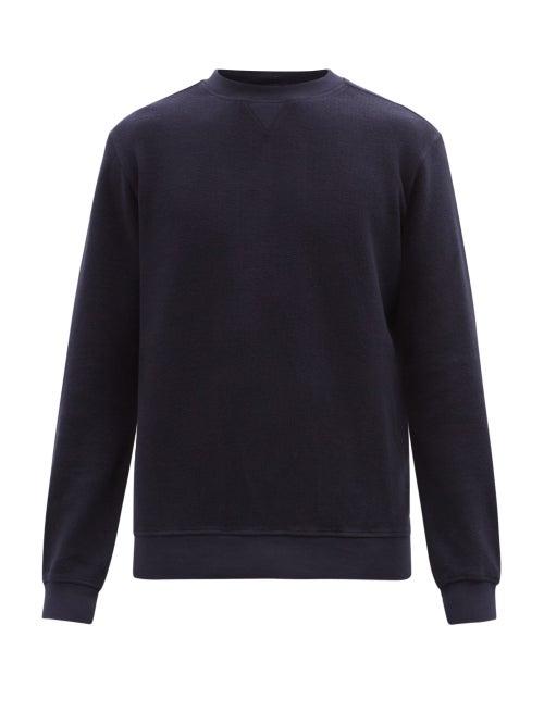 Thom Sweeney - Vintage Cotton-jersey Sweatshirt - Mens - Navy
