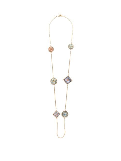 Matchesfashion.com Rosantica By Michela Panero - Sicilia Tile Charm Necklace - Womens - Multi