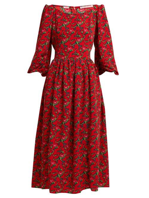 Matchesfashion.com The Vampire's Wife - Fleetwood Gypsy Print Crepe Dress - Womens - Red Print