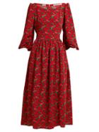Matchesfashion.com The Vampire's Wife - Fleetwood Gypsy Print Crepe Dress - Womens - Red Print