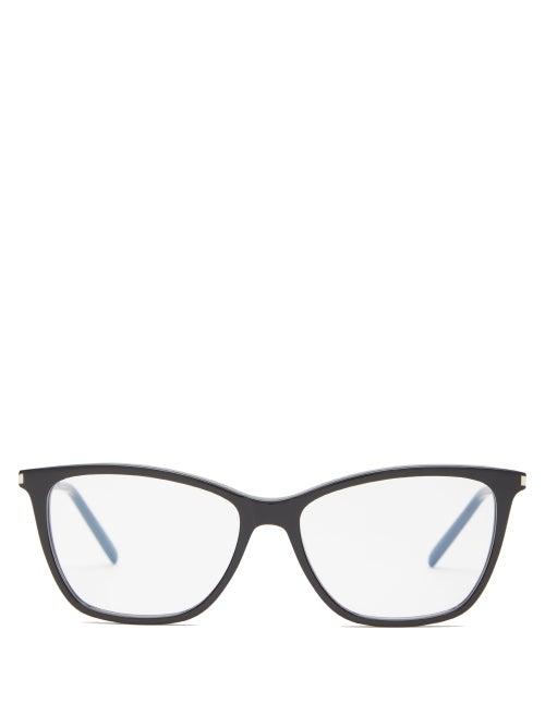 Matchesfashion.com Saint Laurent - D Frame Acetate Glasses - Womens - Black