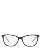 Matchesfashion.com Saint Laurent - D Frame Acetate Glasses - Womens - Black
