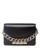 Alexander Mcqueen - Four-ring Chain-handle Leather Clutch Bag - Womens - Black