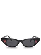 Matchesfashion.com Le Specs - X Adam Selman Heartbreaker Acetate Sunglasses - Womens - Black
