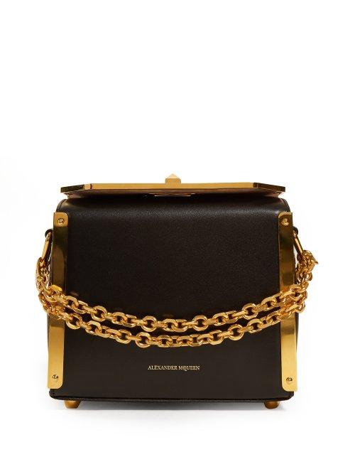 Matchesfashion.com Alexander Mcqueen - Box Bag 19 Leather Shoulder Bag - Womens - Black
