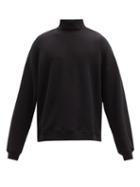 Mens Rtw Raey - Funnel-neck Cotton-jersey Sweatshirt - Mens - Black