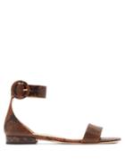 Matchesfashion.com Jimmy Choo - Jaimie Python Effect Leather Sandals - Womens - Tan Multi