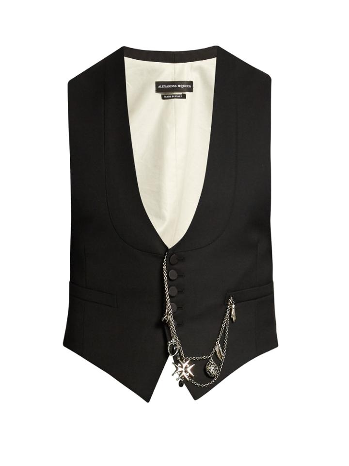 Alexander Mcqueen Pocket Chain-embellished Waistcoat