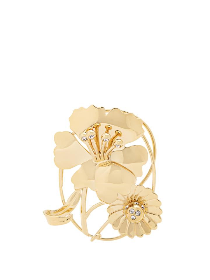 J.w.anderson Crystal-embellished Daisy And Leaf Ear Cuff