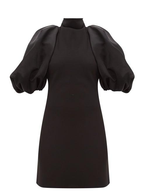 Matchesfashion.com Ellery - Epic Saga Detachable Sleeve Halterneck Mini Dress - Womens - Black