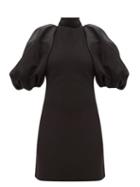 Matchesfashion.com Ellery - Epic Saga Detachable Sleeve Halterneck Mini Dress - Womens - Black