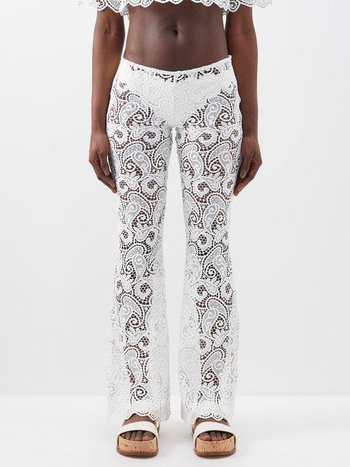Dodo Bar Or - Garix Guipure-lace Trousers - Womens - White