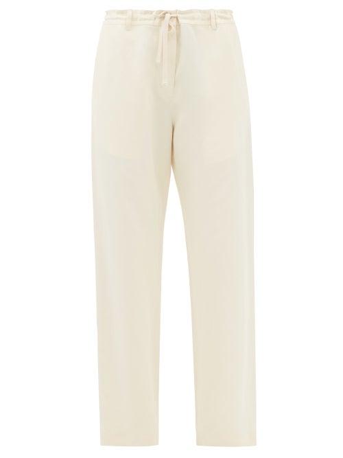 The Row - Dandy Silk-blend Canvas Trousers - Womens - Ivory